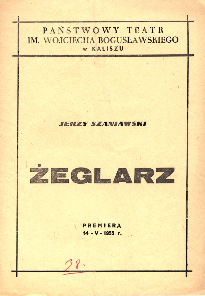 Program przedstawienia „Żeglarz” Jerzego Szaniawskiego (strona 1) 