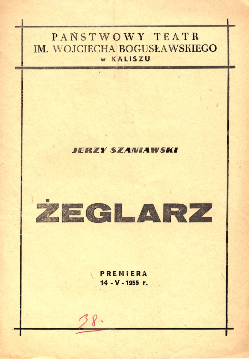 Program przedstawienia „Żeglarz” Jerzego Szaniawskiego (strona 1)