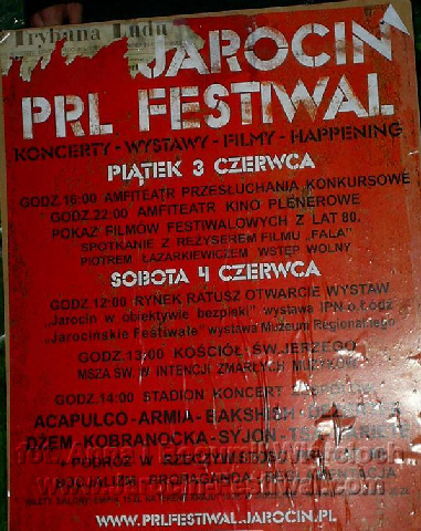 Plakat Jarocin PRL Festiwal
