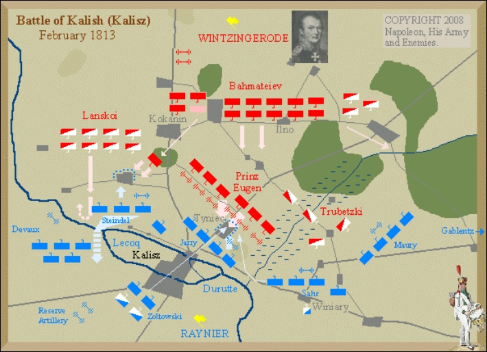 Plan bitwy pod Kaliszem (1813)