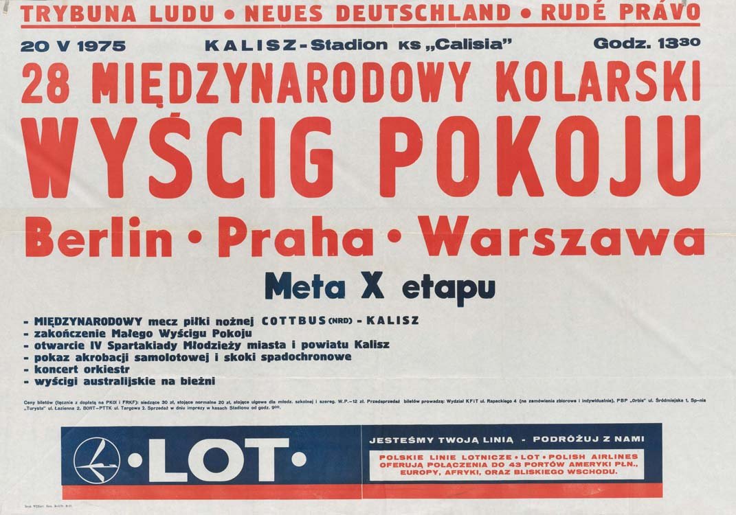 Plakat X etapu 28. Międzynarodowego Kolarskiego WYŚCIGU POKOJU
