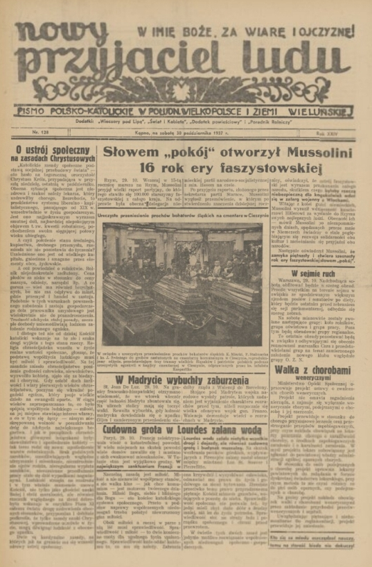 Nowy Przyjaciel Ludu nr 128 z 30 października 1932 r.