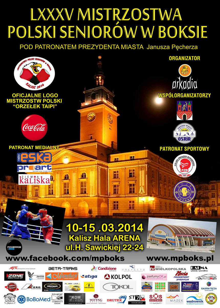 Plakat 85. Mistrzostw Polski Seniorów w boksie