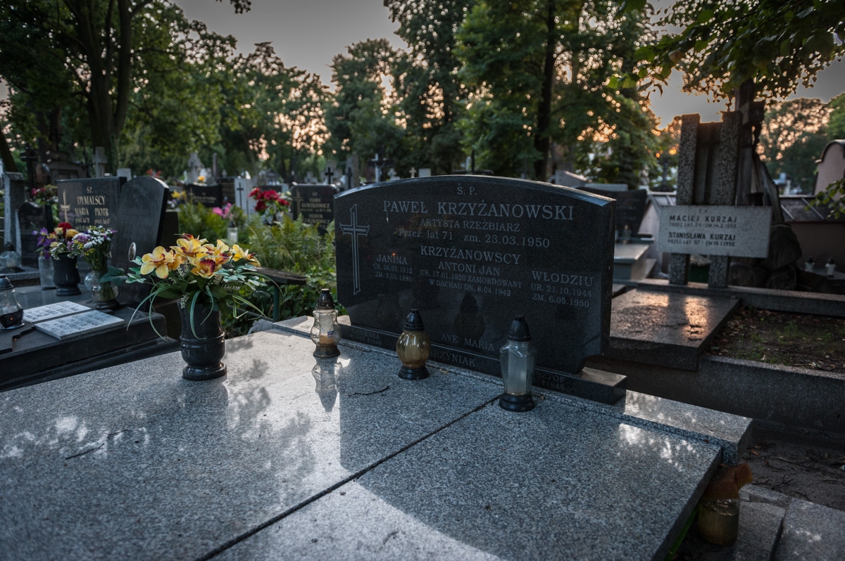 Grób Pawła Krzyżanowskeigo na cmentarzu Miejskim w Kaliszu