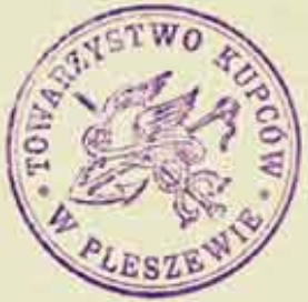 Pieczęć Towarzystwa Kupców w Pleszewie