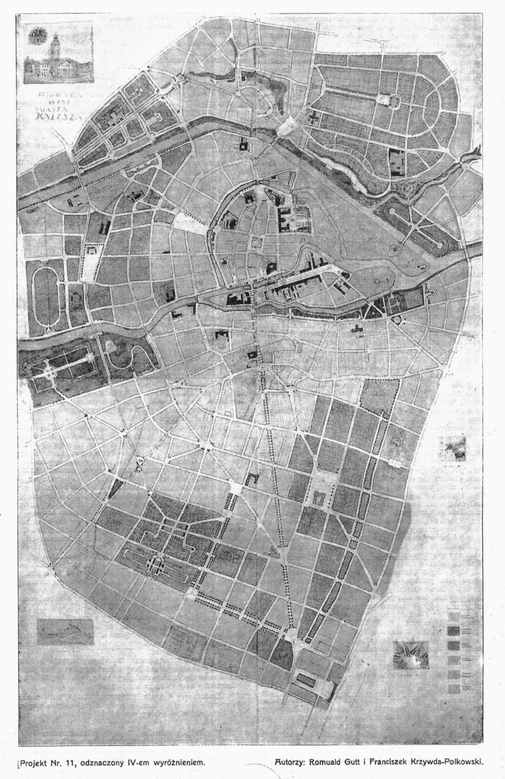 Projekt nr 11, odznaczony IV wyróżnieniem, autorstwa R. Gutta i F. Krzywdy-Polkowskiego