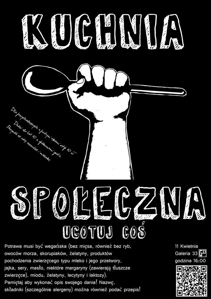 Plakat pierwszej edycji KUCHNI SPOŁECZNEJ w Ostrowie Wielkopolskim