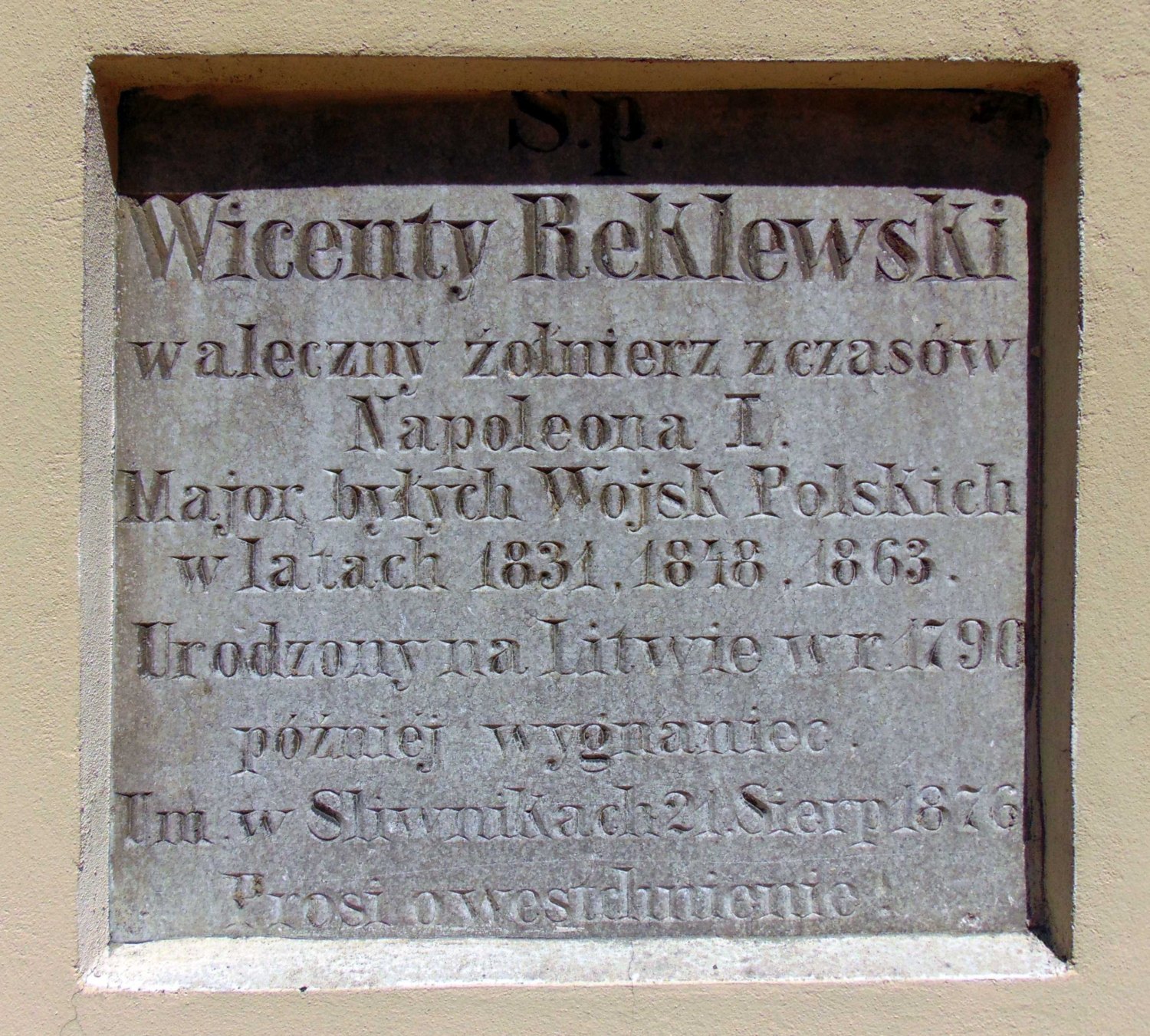 Tablica na kościele pw. św. Katarzyny Aleksandryjskiej w Skalmierzycach