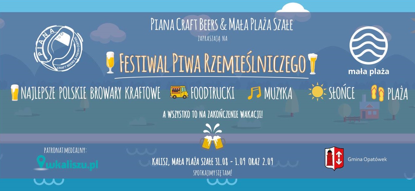 Plakat pierwszego kaliskiego Festiwalu Piwa Rzemieślniczego