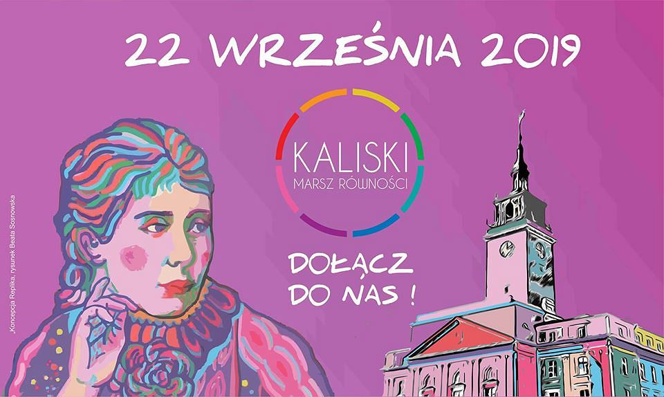 Plakat promujacy pierwszy Marsz Rownosci w Kaliszu