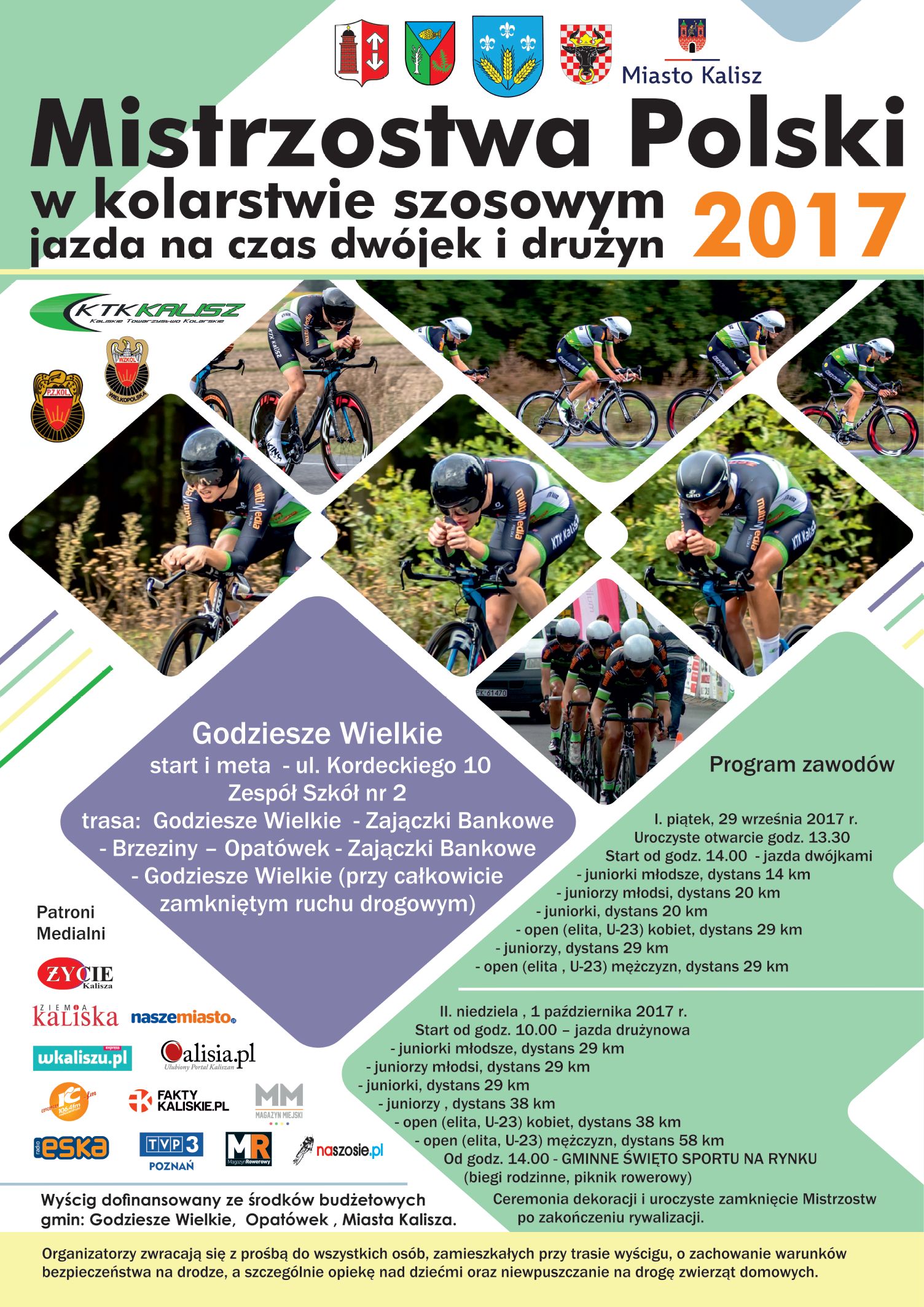 Palkat Mistrzostwa Polski w jeździe na czas dwójek i drużyn w kolarstwie szosowym na rok 2017