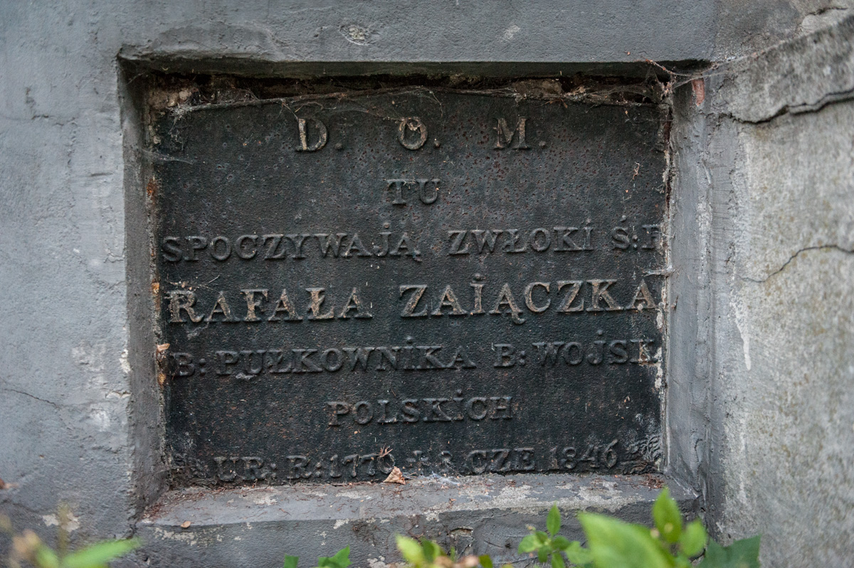 Płyta nagrobna Rafała Zajączka na Cmentarzu Miejskim w Kaliszu