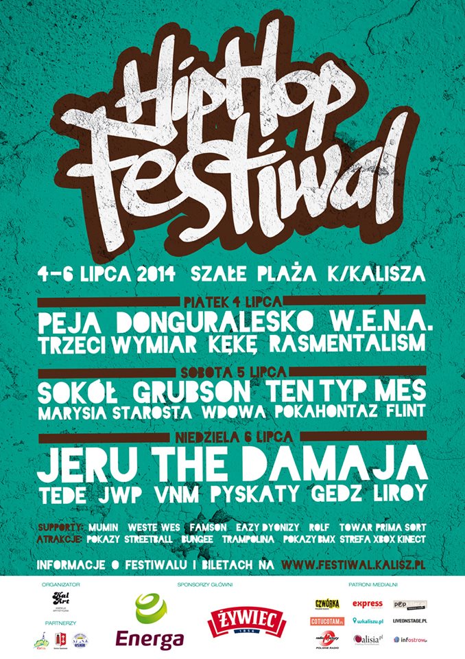 Plakat pierwsej edycja Hip-Hoop Festiwalu