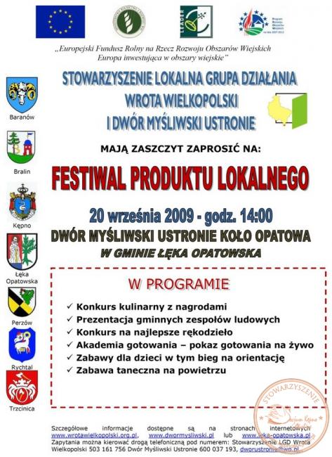Plakat pierwszej edycji Festiwalu Produktu Lokalnego