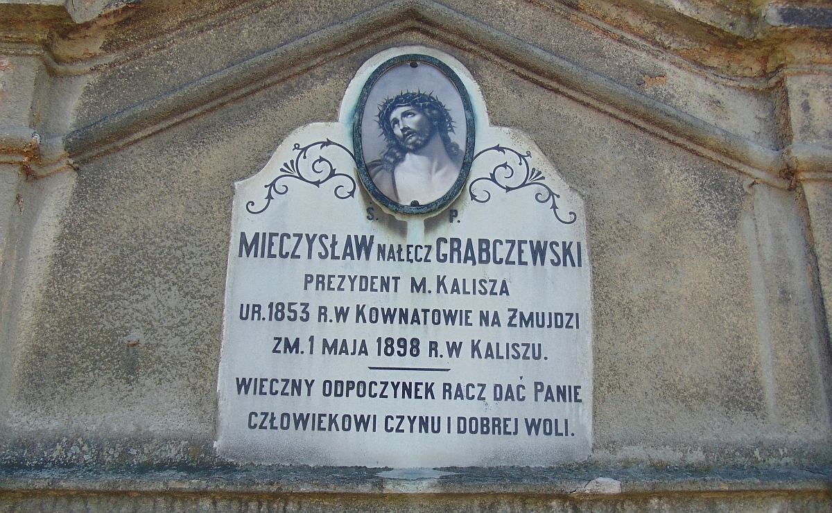 Grób Mieczysława Nałęcz Grąbczewskiego na Cmentarzu Miejskim w Kaliszu