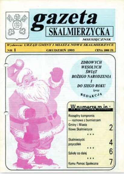 Okładka pierwszego numeru Gazety Skalmierzyckiej