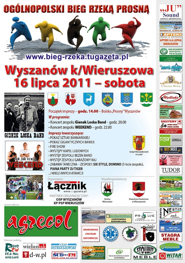 Plakat I Ogólnopolskiego Biegu Rzeką Prosną
