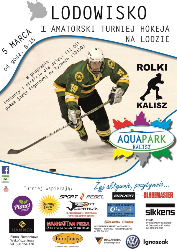 Plakat I Amatorskiego Turnieju Hokeja na Lodzie