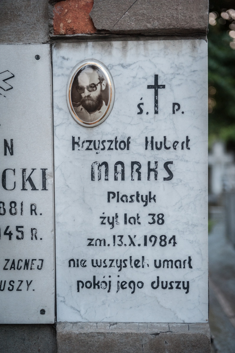 Grób Krzysztofa Maksa na cmentarzu Miejskim w Kaliszu
