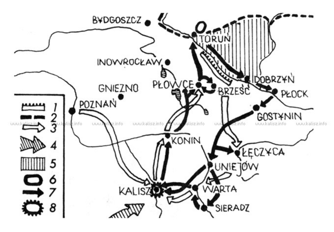 Mapa rejzy krzyżackiej z roku 1331