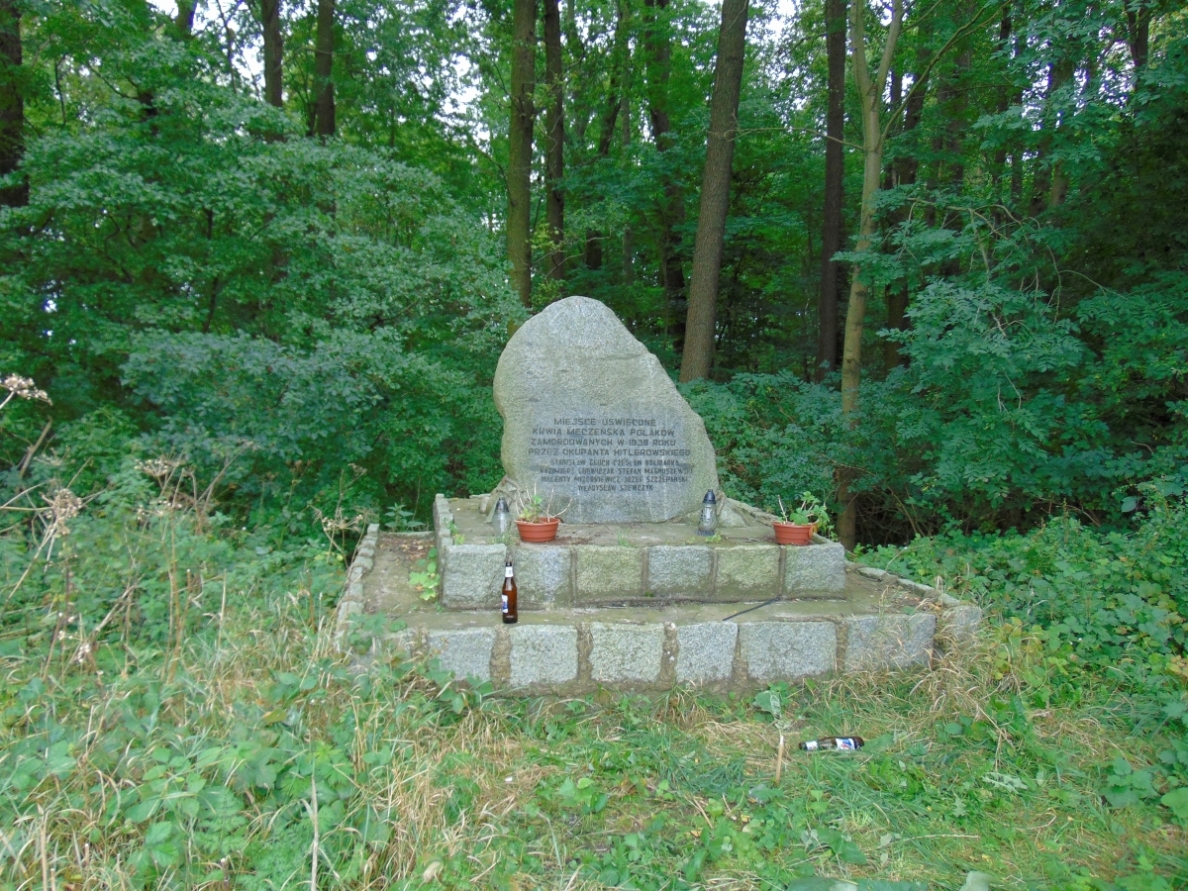Pomnik w lasku Boreczek w Pleszewie