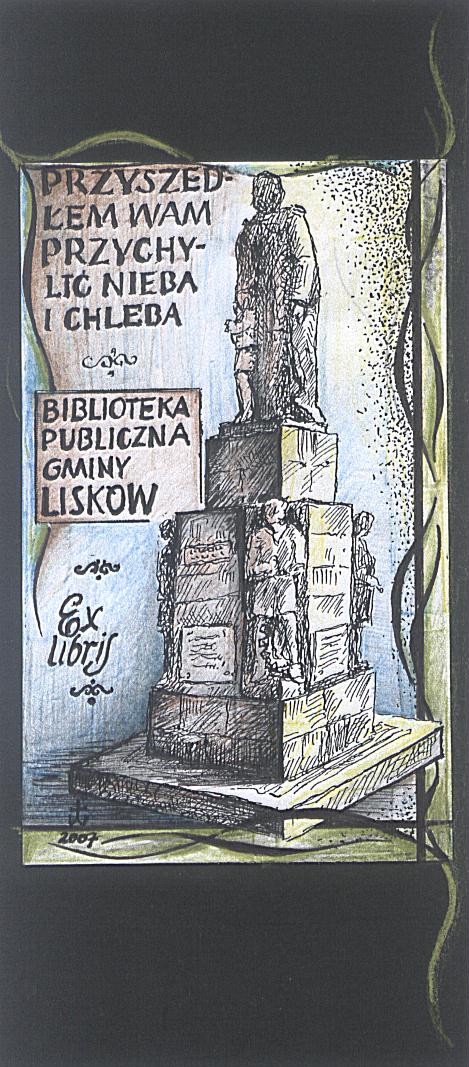 Exilibris Bilbioteki Publicznej w Liskowie