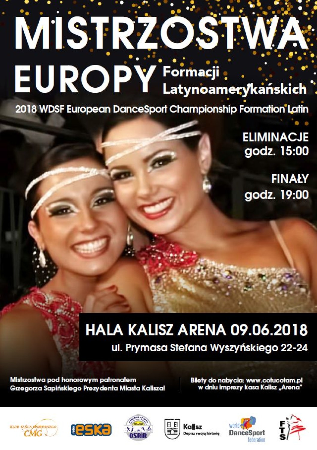 Plakat Mistrzostw Europy Formacji Latynoamerykańskich w Kaliszu