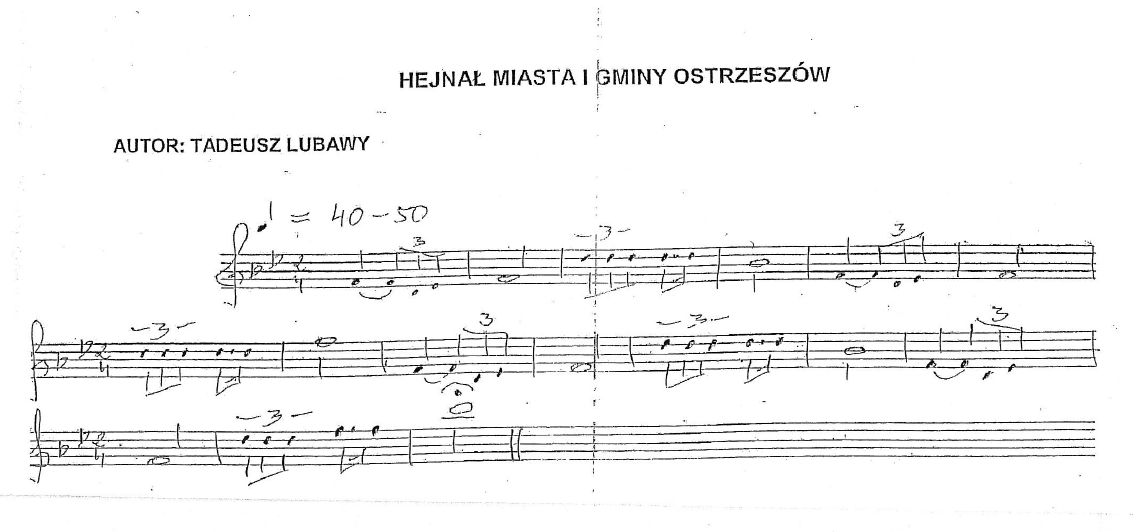 Zapis nutowy ostrzeszowskiego hejnału