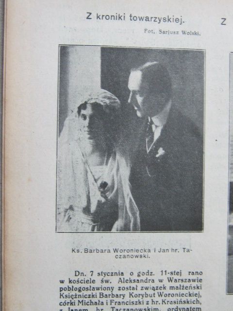 Jan Taczanowski z żoną Barbarą Woroniecką