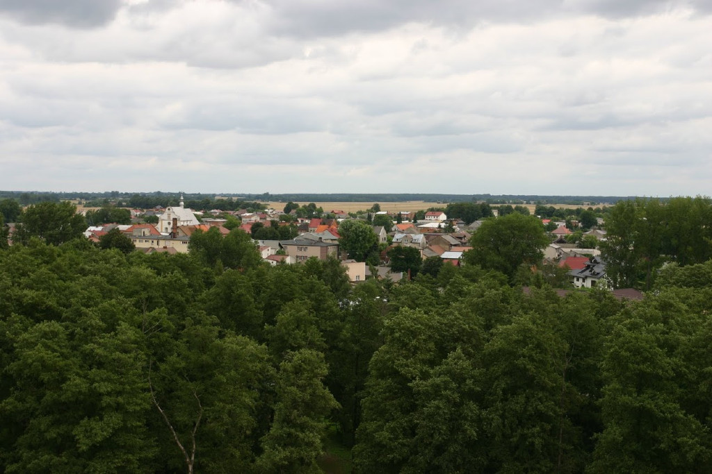 Widok z zamkowej wieży na Bolesławiec