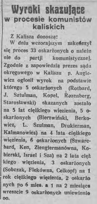 Fragment pierwszej strony Głosu Porannego z 23 lutego 1932 roku (Nr 54)