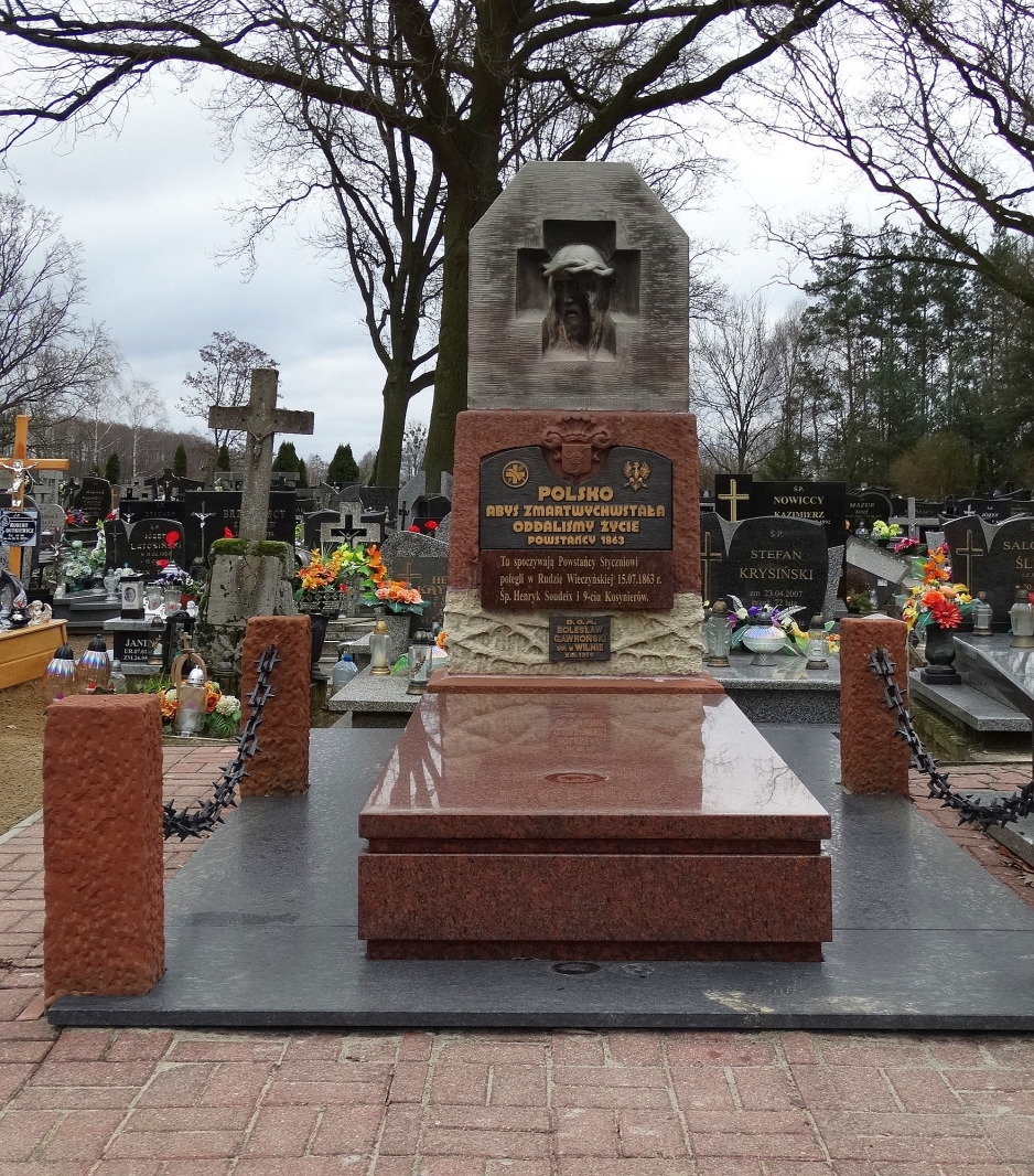 Grób Bolesława Gawrońskiego na cmentarzu w Szymanowicach